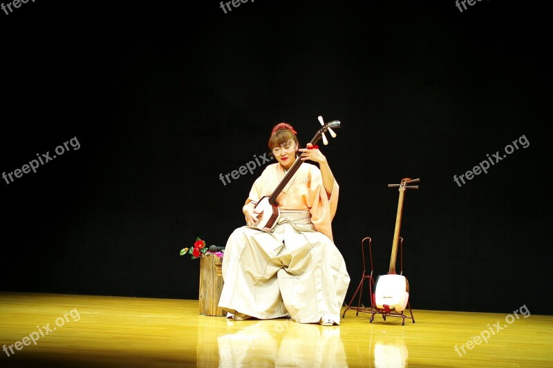 Japan Woman Music Tradition Asia