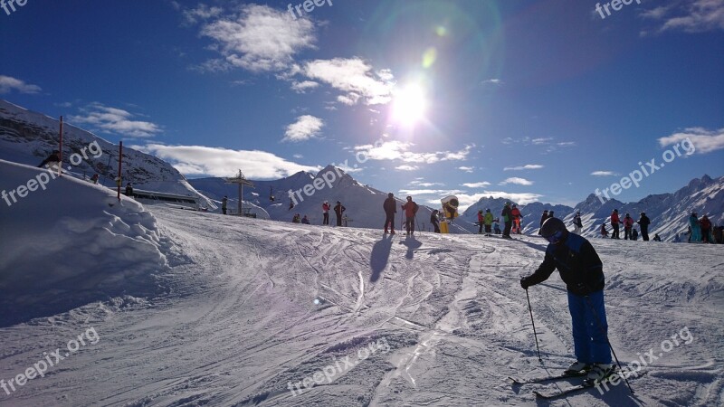 Skiing Ski Winter Mountains Snow