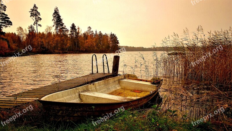 Sweden Lake Brine Mood Landscape