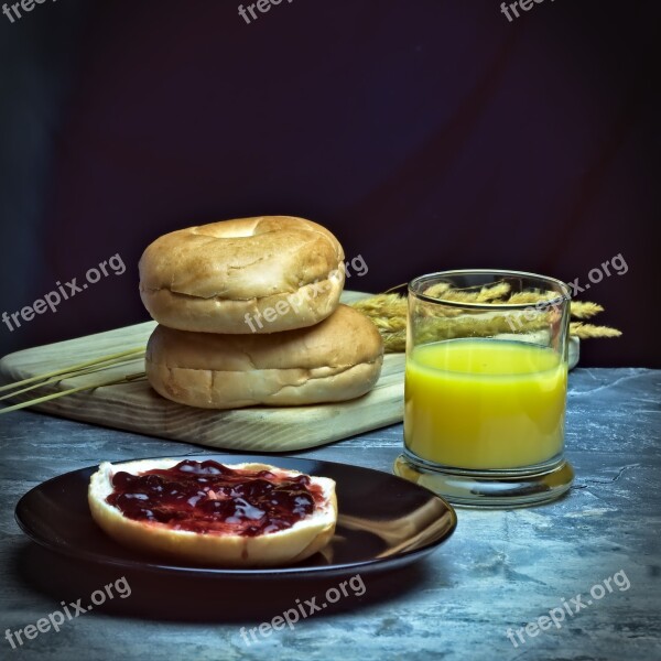 Bagel Jelly Juice Sweet Fruit