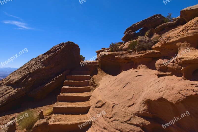 Grand View Trail Steps Desert Rock Steps Stairs