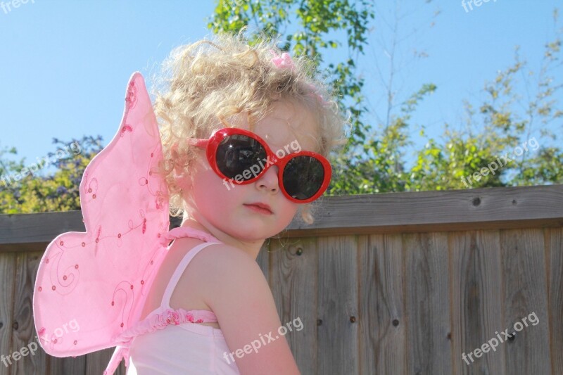 Sun Glasses Fairy Butterfly Wings Girl