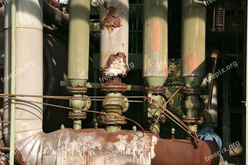 Industrial Park Pipes Rust Factory Duisburg