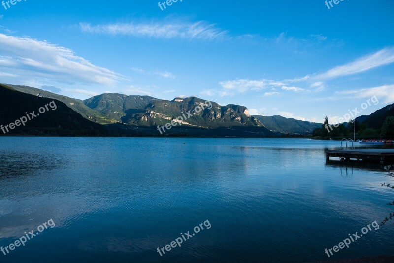 Lake Italy The Kalterer Lake Blue Water