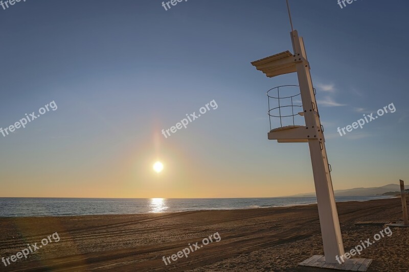 Lifeguard Tower Beach Safety Ocean