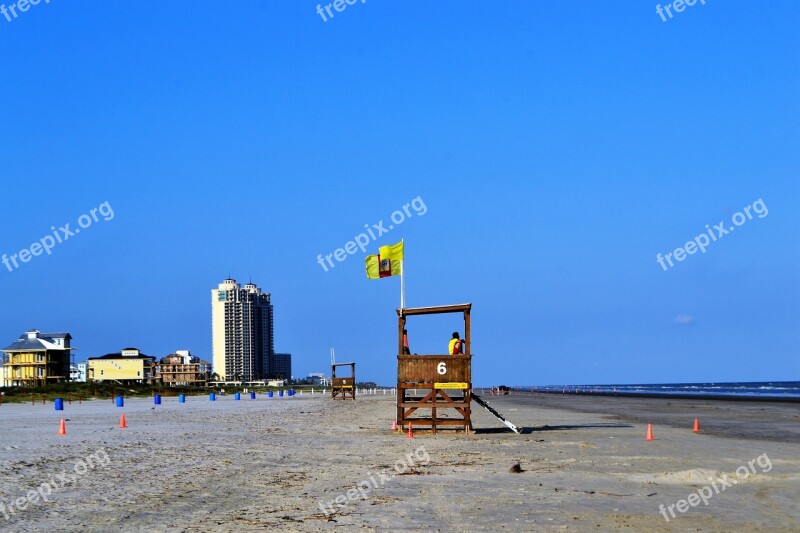 Galveston Houston Beach Summer Texas