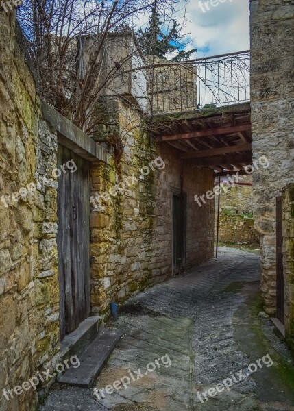 Cyprus Arsos Village Street Houses