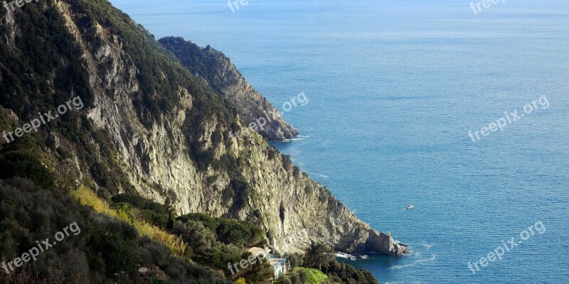 Liguria Sea Mediterranean Costa Landscape