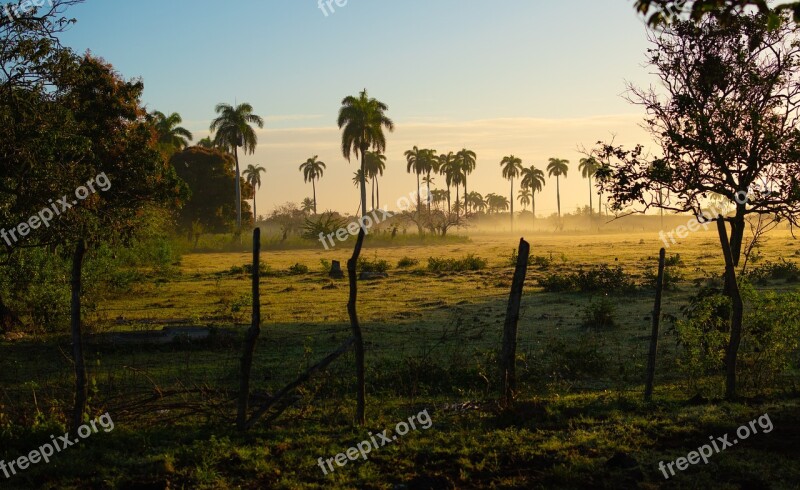 Landscape Sunrise Nature Scenic Haze