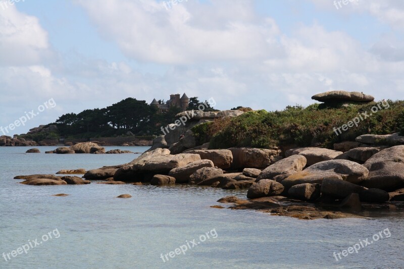 Brittany Pink Granite Coast Side Of Armor Trégastel Perros-guirec