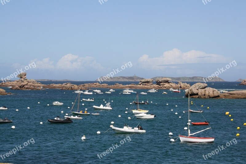 Brittany Pink Granite Coast Side Of Armor Trégastel Perros-guirec