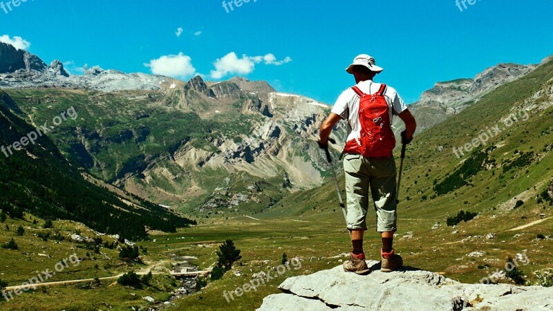 Mountaineer Ordesa Mountains Landscapes Sky