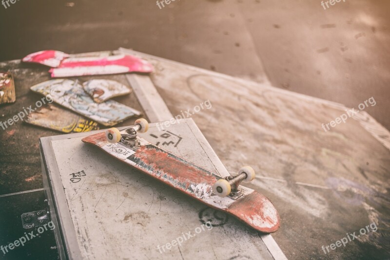 Skateboard Sport Leisure Young Youth