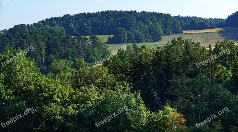 Plateau Mountains Landscape Morning Trees