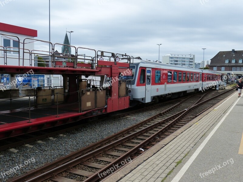 Railway Railway Station Locomotive Westerland Sylt