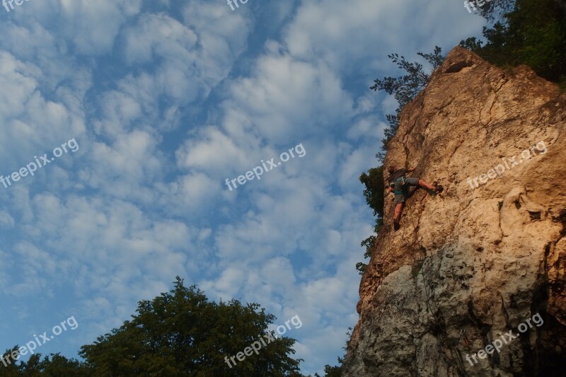 Climber Climbing Adventure Nature Mountain