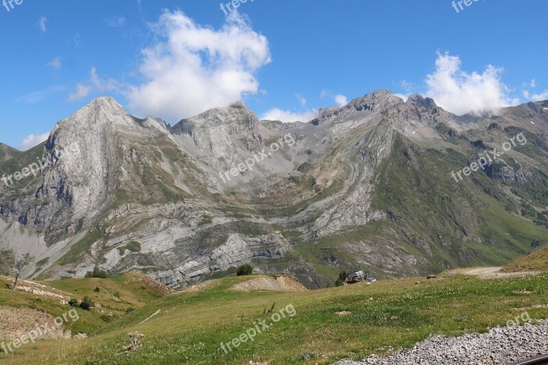 Mountains France New Aquitaine Summit Europe