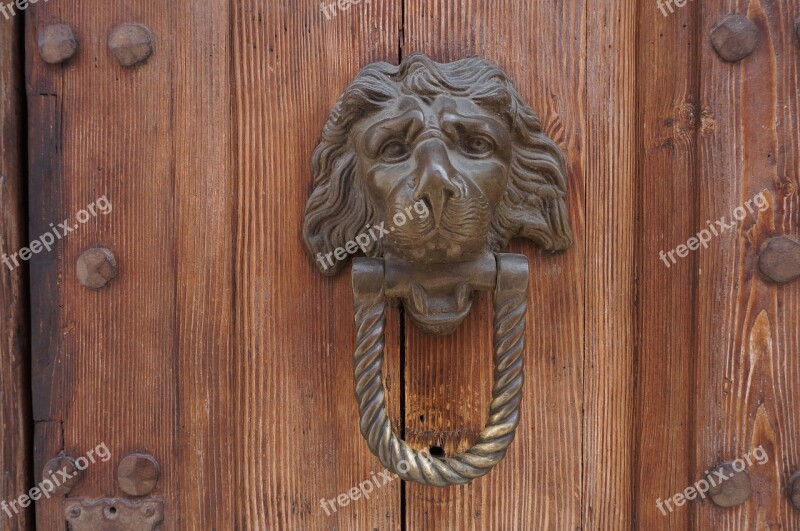 Antique Door Door Knocker Iron Decoration Vintage