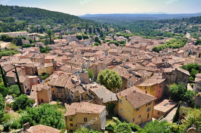 Landscape Village Medieval Village Provence-france Panorama