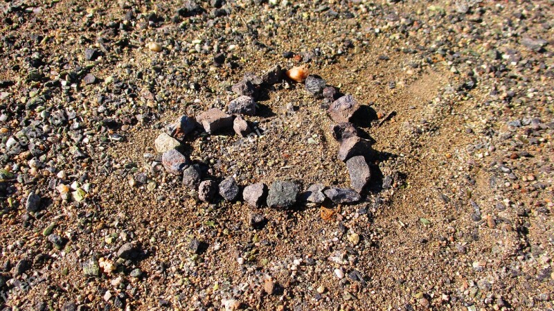 Stone Pattern Heart Sand Love