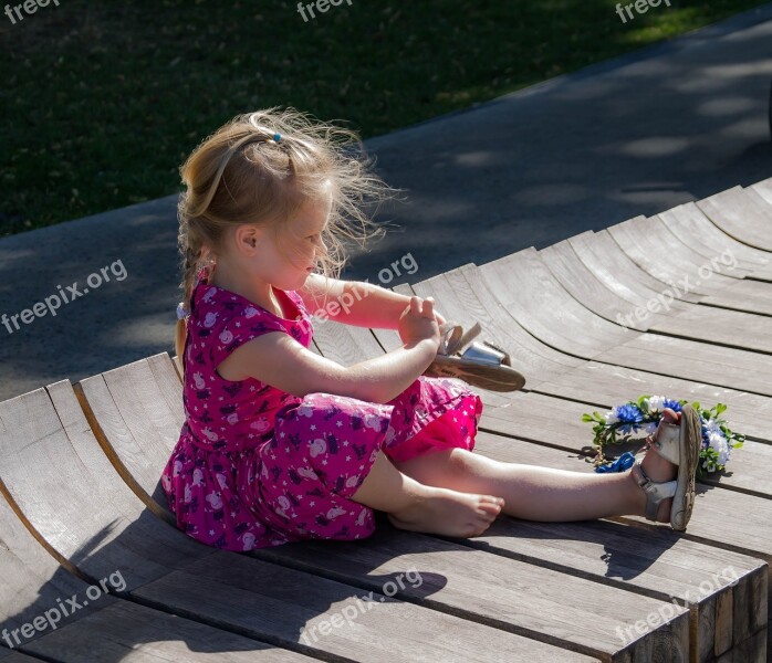 Summer City Park Bench Baby Free Photos