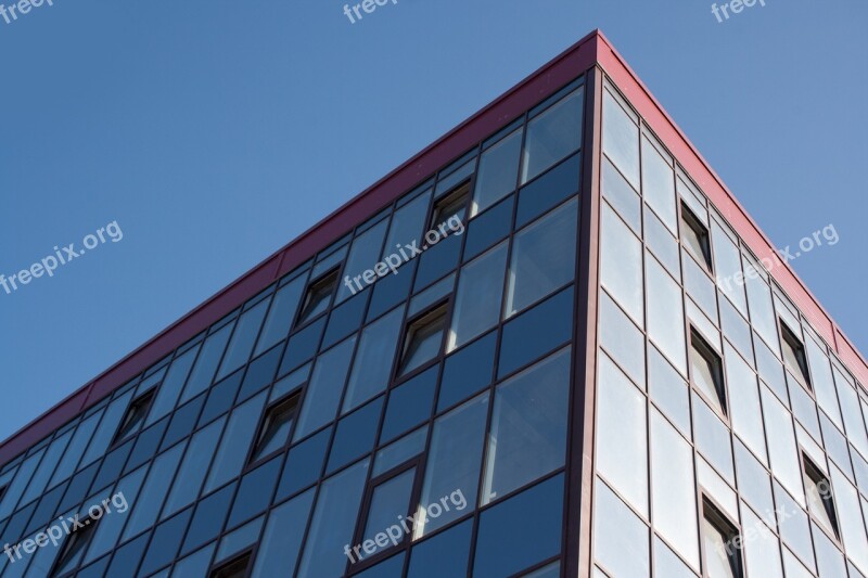 Office Building Building The Façade Of The Window Glasses