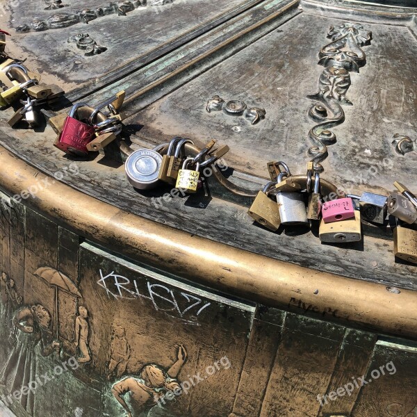 Plaza Mayor Madrid Locks Free Photos