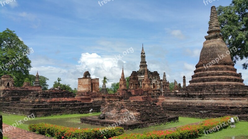 Thailand Sukhothai Sukhothai Historical Park Temple Free Photos