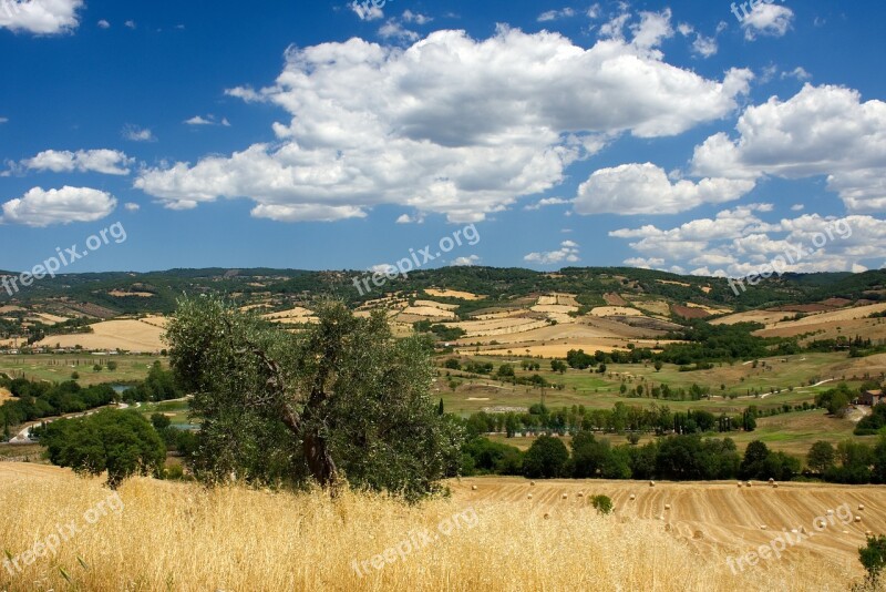 Tuscany Saturnia Maremma Italy Landscape