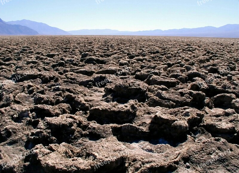 Death Valley Devils Golf Course National Park Usa Erosion