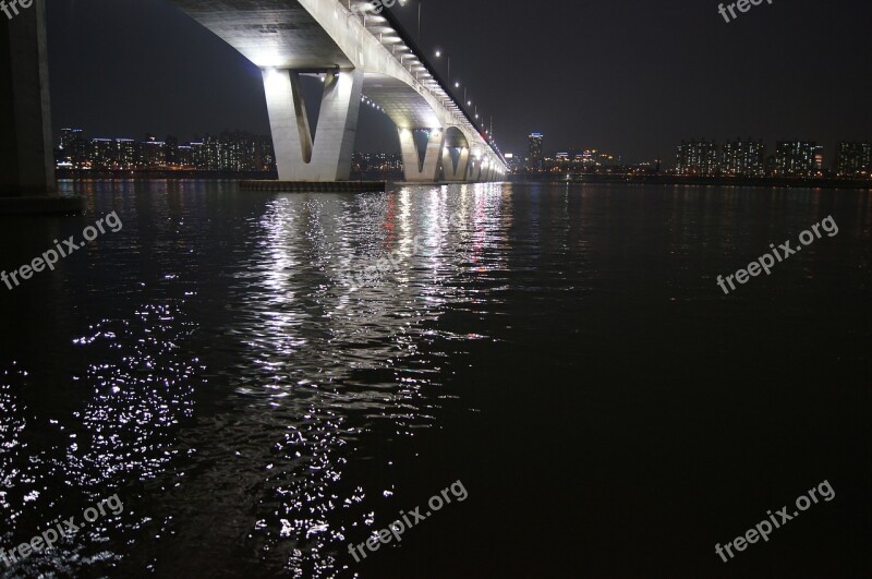 Bridge Republic Of Korea Korea Seoul Night View