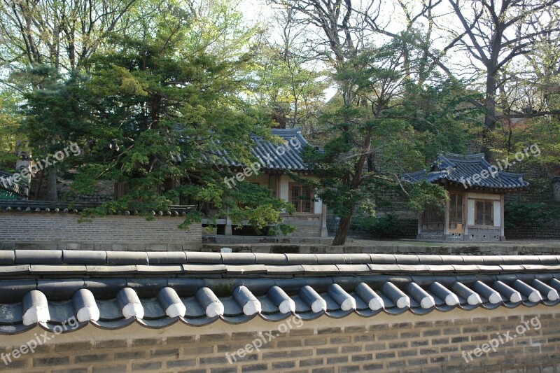 Forbidden City Republic Of Korea Traditional Fence Houses