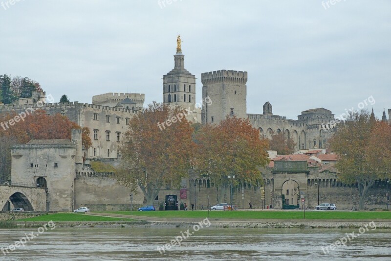 Monuments Palace Palace Of The Popes Avignon Outside