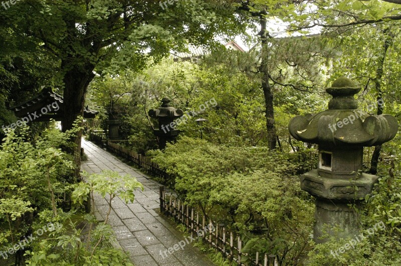 Temple Natural Stone Lanterns Quiet Healing