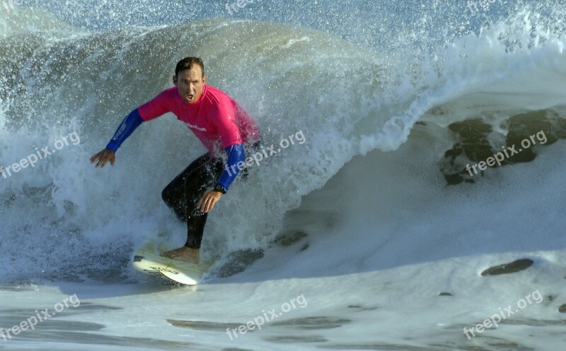 Surfer Wave Sea Ocean Surfing