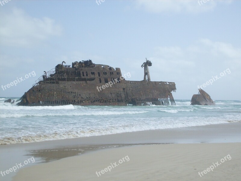 Shipwreck Sea Africa Free Photos