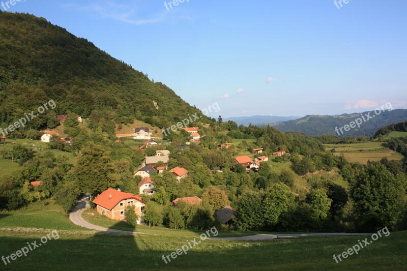 Village Nature Hill Slovenia Summer