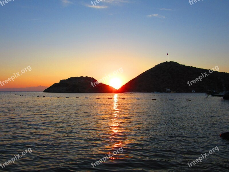 Bodrum Turkey Beach Sunset Nature