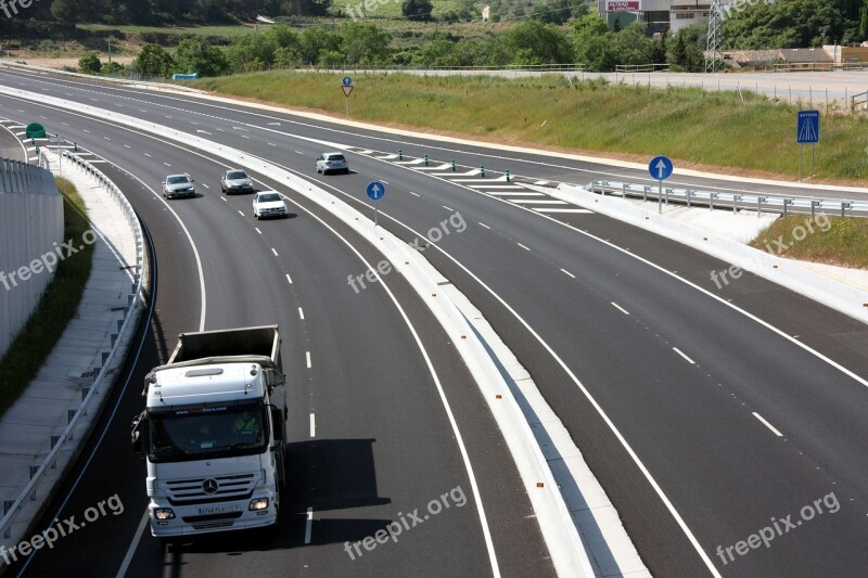 Road Highway Car Travel Truck