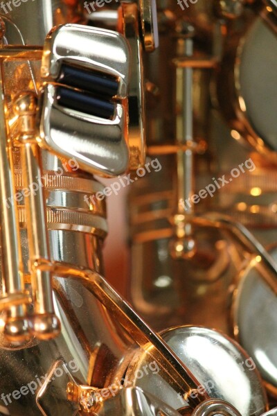 Saxophone Shimmer Golden Music Jazz