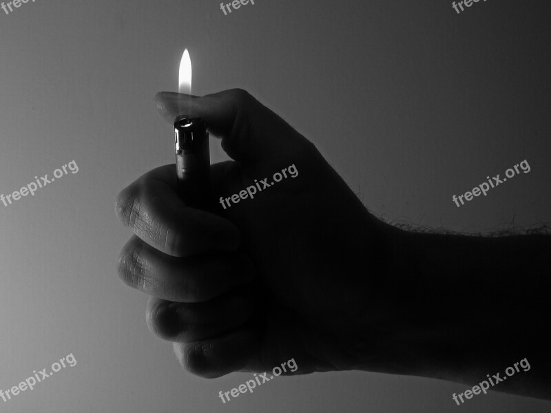 Lighter Flame Hand Keep Thumb