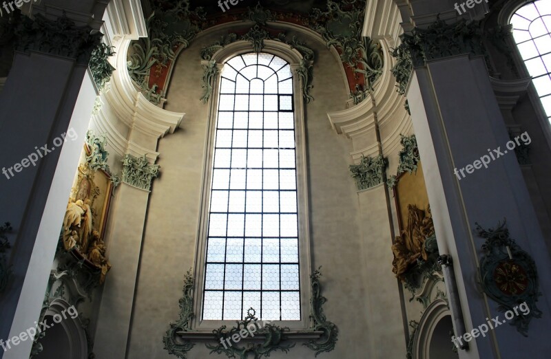 Cathedral Interior Window Sacral Ornaments