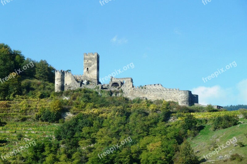 Ruin Hinterhau Mountain Forest Landscape Outlook