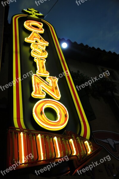 Casino Neon Entertainment Sign Light