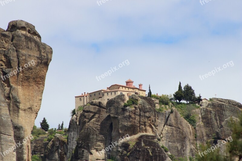 Meteora Monastery Religion Greece Free Photos