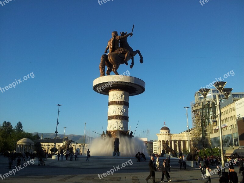 Skopje Square Macedonia Alexander Horse