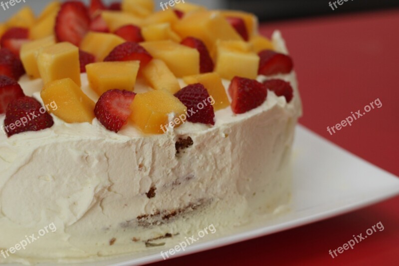 Cake Fruit Bake Dessert Sweet