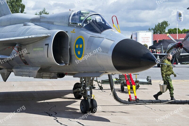 Air Force Viggen Ajs 37 Saab Jet