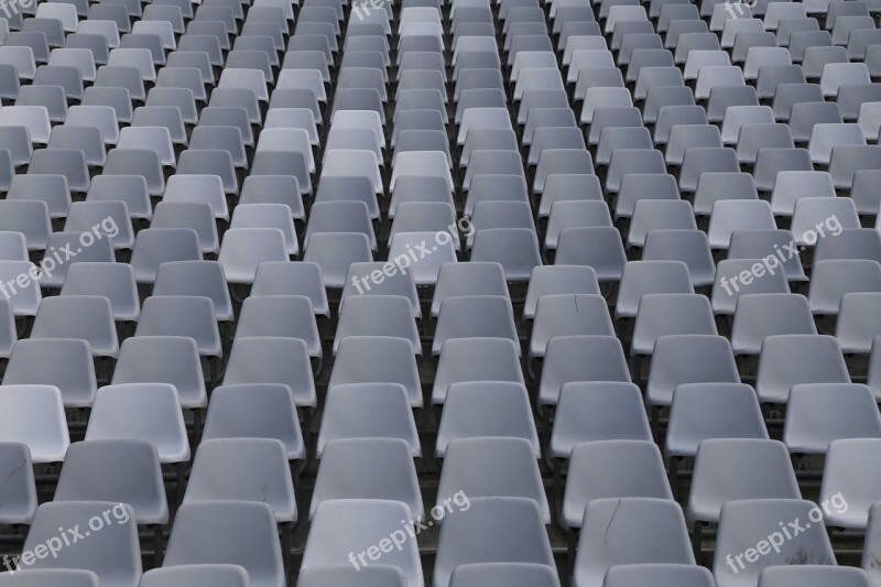 Rows Of Seats Sit Auditorium Football Stadium Stadium