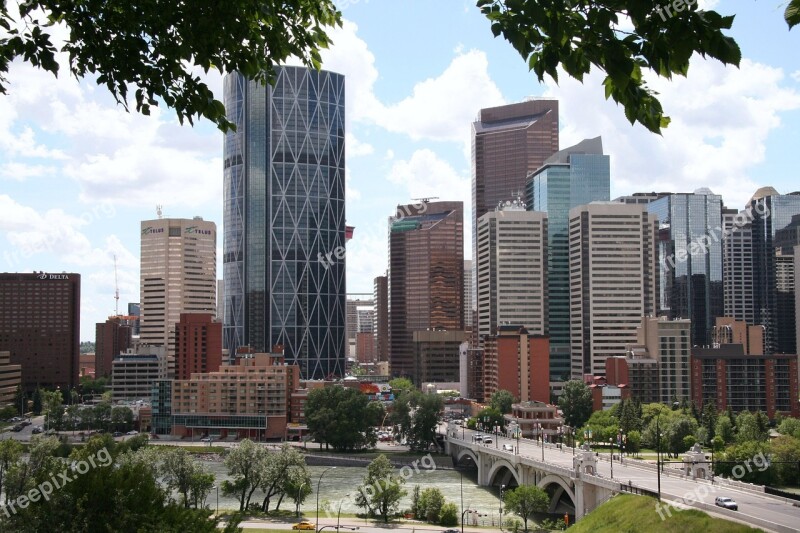 Calgary Downtown City ​​center Skyline Cityscape